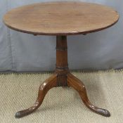 Mahogany tilt top tripod table,