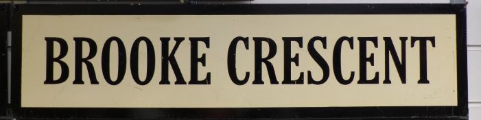 Vintage metal street sign Brooke Crescent, 19.