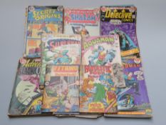 Thirty-nine DC comics comprising Superman 252, 258, 265, 266, 268, 269, 283 and 289, Bat Man 262,