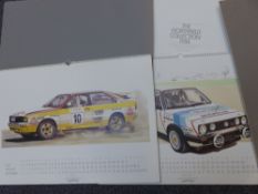 Four Northfield Audi and VW calendars illustrated by Craig Warwick