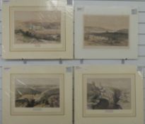 Four David Roberts lithographs including Nazareth and Jericho