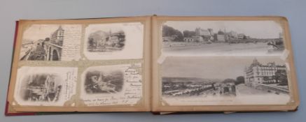 Album of postcards including Switzerland, Germany, France & UK, inscribed to front Vera Palmer,
