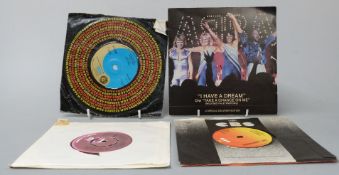 Approximately 400 45s mostly pop from the 1970s in eight cases,