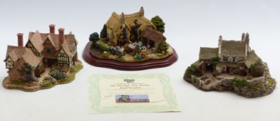 Three Lilliput Lane models comprising High Ghyll Farm,