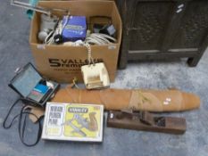 Stanley 13-052 plane, lights, door closer, telephone,