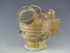 A brass ship's binnacle compass marked 01151A