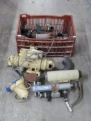 A quantity of marine spares including many heat exchangers