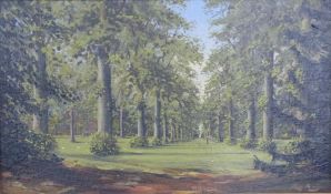 Roy Kraty OBE (1909-2002) oil on board The Lime Grove, Westonbirt Arboretum,