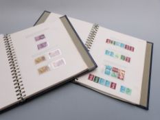 Two GB albums Victoria - QEII including full set of 1d red plate numbers (225 repaired) 2 margin 1d