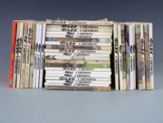 Collection of Giles Sunday Express & Daily Express Cartoon Annuals 1960s-1991 with 49th Official