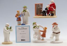Five Coalport figures to include Snowman Cowboy Jig, Dancing at the Party,