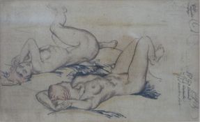 Russell Flint framed print of two ladies