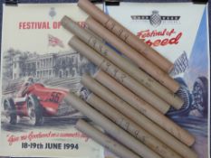 A run of Goodwood signed limited edition posters comprising 1993 to 2004 inclusive,