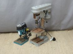 Two small pillar drills