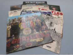 The Rolling Stones (4) and The Beatles (5) LPs including Let it Bleed