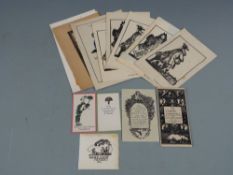 Grace & Claude Lovat Fraser & Flying Fame collection, Fairies Farewell 1916, compliment cards,