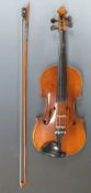 Cased violin, probably German or Eastern European, with 35.
