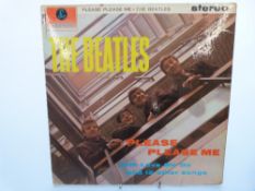 The Beatles - Please Please Me (PCS3042) black and gold label Dick James credits, record and cover,