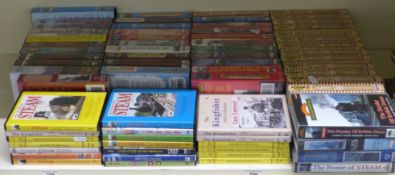 Quantity of railway interest DVDs and videos including B & R, Age of Steam,