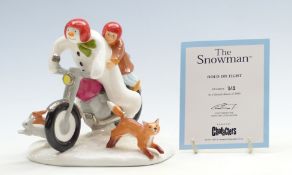 Coalport Snowman limited edition figure Hold On Tight 312 / 2000 with original box and certificate