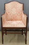 James Shoolbred late 19thC mahogany armchair