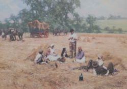 David Shepherd signed limited edition 196/850 print 'The Lunch Break', haymaking scene,