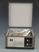 Pye portable record player c1960's, with Garrard deck,
