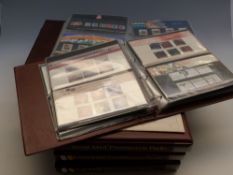 An extensive collection of GB presentation packs in nine albums including early issues