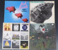 Approximately 90 LPs and eight singles including Pink Floyd, Santana, Hendrix, The Who,