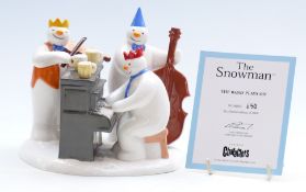 Coalport Snowman limited edition figure The Band Plays On 650 / 2000 with original box and