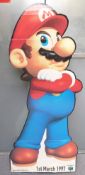 Super Mario cardboard shop display cutout stand.