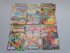 Twenty Marvel comics comprising Captain America issues 127, 175, 179, 183, 184, 187, 189, 191, 195,