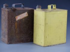 Two WWII two gallon petrol cans,