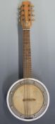 Ukulele banjo mandolin, The Swanee model USA with ivorine label to tuning heads and aluminium back,