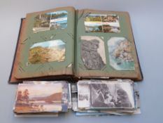 Edwardian and later postcard collection with additional loose cards,