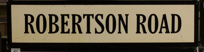 Vintage metal street sign Robertson Road, 19.