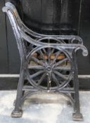 Cast iron garden bench ends