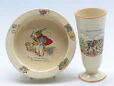 Beswick child's Banbury Cross bowl and a Widdicombe Fair vase