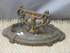 Cast iron boot scraper