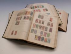 Foreign countries in two New Ideal albums and world and commonwealth stamps in New Ideal album etc