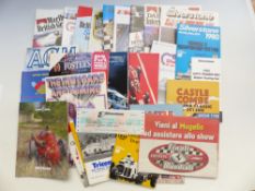 Over twenty motor racing and similar programmes, some vintage including Silverstone,