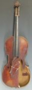 German, Mittenwald late 19thC (c1880) viola for restoration, 38cm back,