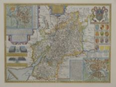 John Speede map of Gloucestershire,