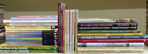 Approximately 25 railway interest books, many local Gloucestershire interest,