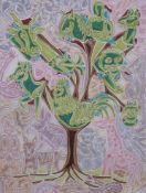 Jean Mountford oil on board zoological fantasy,