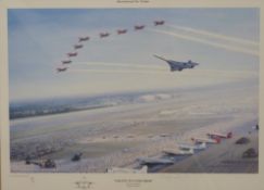 David Lawrence 'Salute to Concorde' limited edition signed print 68/110 presented to Sue Allen by