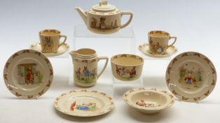 A collection of Barbara Vernon Bunnykins ceramics