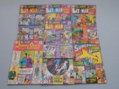 Seven DC 80pg Giant comics comprising Batman 12, 27, 30 and 37, Superman 23,