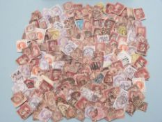 A small box of loose Victorian stamps