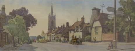 Railway carriage print by Leonard Squirrell of Bishop's Stortford, Herfordshire,